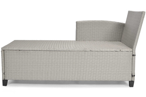 Garden Corner Sofa with Armchair & Coffee Table, grey