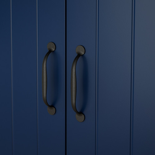 SKRUVBY Storage combination, black-blue, 130x140 cm