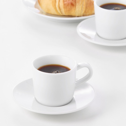 IKEA 365+ Espresso cup and saucer, white, 6 cl