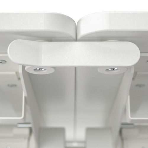 MITTZON Foldable table with castors, white, 140x70 cm