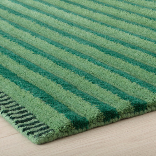 TÅGSPÅR Rug, high pile, green, 200x300 cm