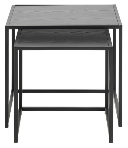 Nesting Tables Set of 2 Seaford, black