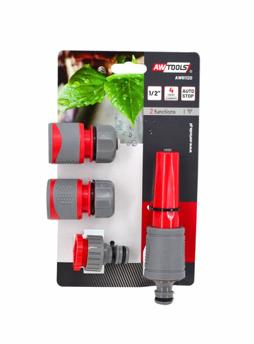 AW Garden Hose Nozzle Set 1/2" 4pcs
