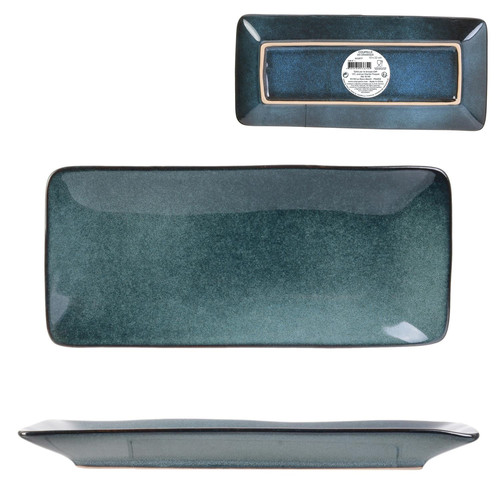 Serving Dish Plate Tierra 22x10cm, blue