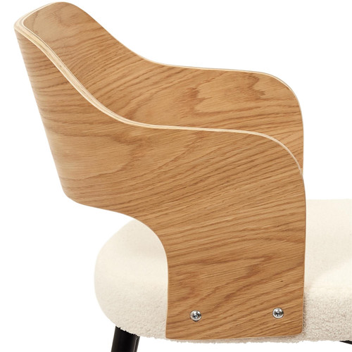 Dining Chair Roki, beige boucle