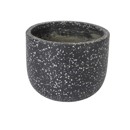 Plant Pot GoodHome Terrazzo 17 cm, graphite