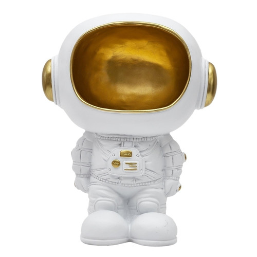 Astronaut Organizer Figurine, white/gold