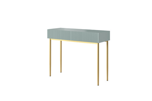 Modern Console Table Dresser Dressing Table Nicole, sage, gold legs