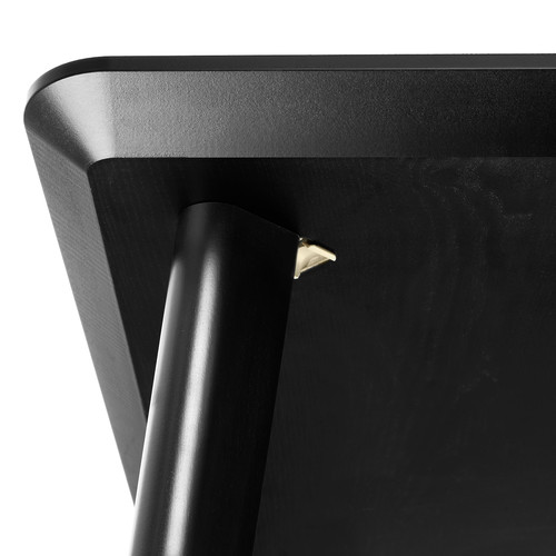 LISABO / KARLPETTER Table and 4 chairs, black/Gunnared light green black, 140x78 cm
