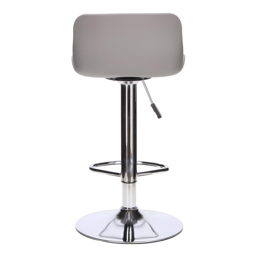 Bar Stool Inge, grey/chrome