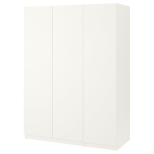 PAX Wardrobe, white, Forsand white, 150x60x201 cm