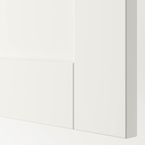 SANNIDAL Door with hinges, white, 40x40 cm
