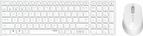 Rapoo Wireless Keyboard and Mouse Set Multi-mode 9700, white