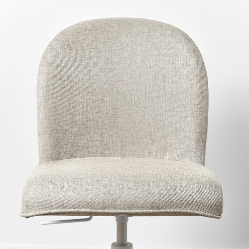 ROSENTORP Swivel chair, white/Kilanda beige