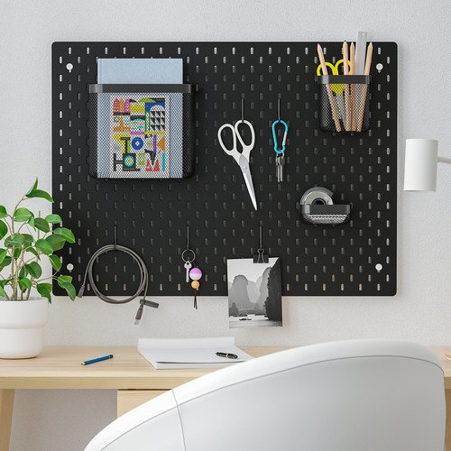 SKÅDIS Pegboard combination, black, 76x56 cm
