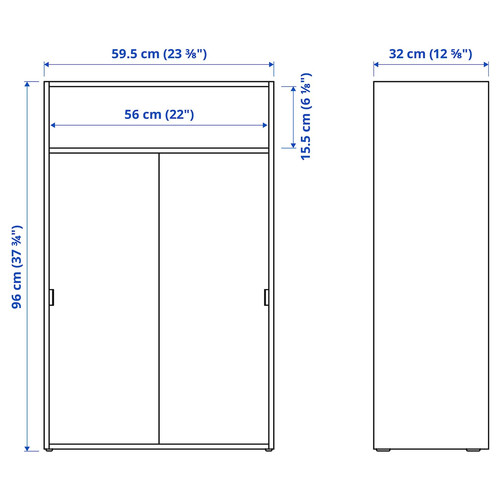 SPIKSMED TV storage combination, 157x32x97 cm