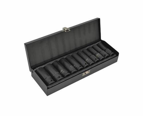 AW 6-Point 1/2" Long Reach Impact Socket Bit Set 10-24mm 11pcs