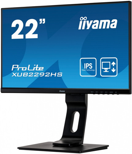 Iiyama 22" Monitor IPS Technology Panel IPS VGA HDMI DP PIVOT XUB2292HS