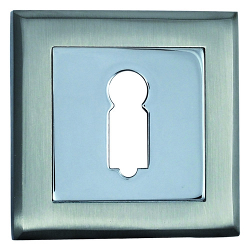 Door Escutcheon Schaffner Larga, satin nickel/chrome