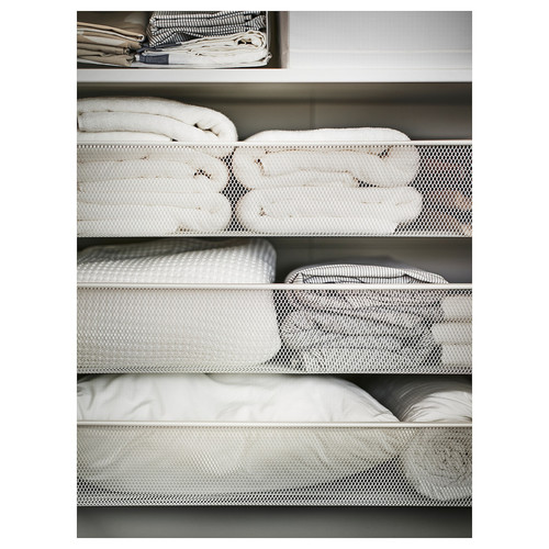 PAX / LINNABERG Wardrobe combination, white/patterned, 100x60x201 cm