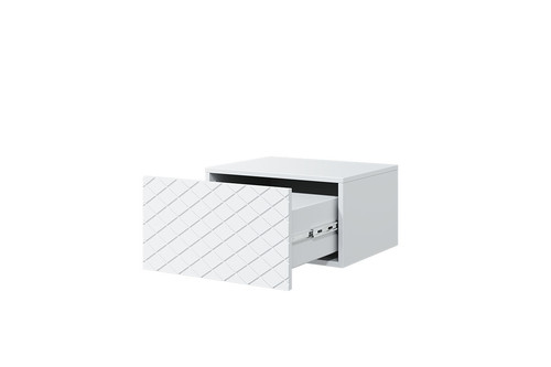 Wall-Mounted Bedside Table Scalia 50 Set of 2, matt white
