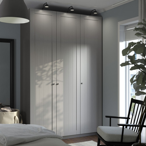 PAX / GULLABERG Wardrobe combination, dark grey/dark grey, 150x60x236 cm