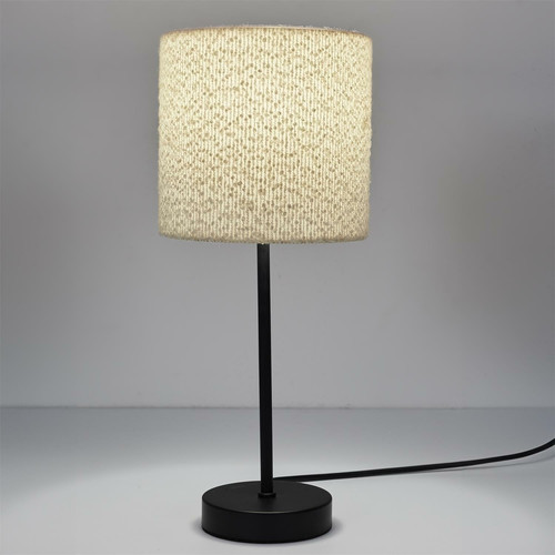 Table Metal Lamp with Boucle Shade