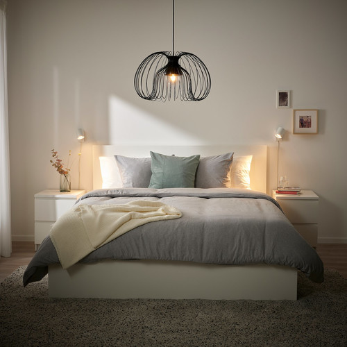 KALLFRONT / HEMMA Pendant lamp, black, 52 cm