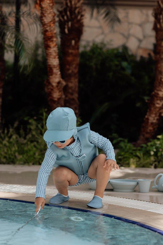 Vanilla Copenhagen UV Swim & Sun Hat Blue Shadow 12-24m S