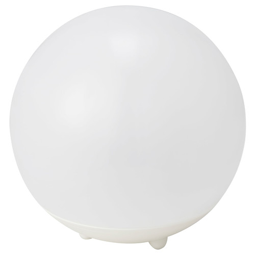 SOLVINDEN LED solar-powered floor lamp, outdoor/globe white