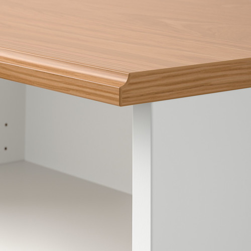 SKRUVBY TV bench, white, 156x38x60 cm