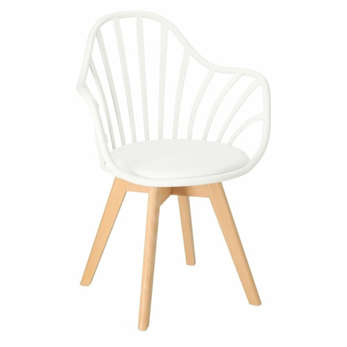 Chair with Armrests Sirena, white