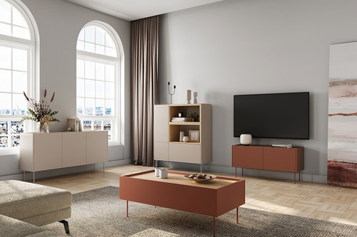 Three-Door Cabinet Desin 170, cashmere/nagano oak
