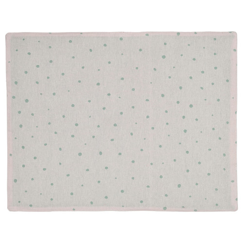 NISSÖGA Place mat, white/light blue, 45x35 cm