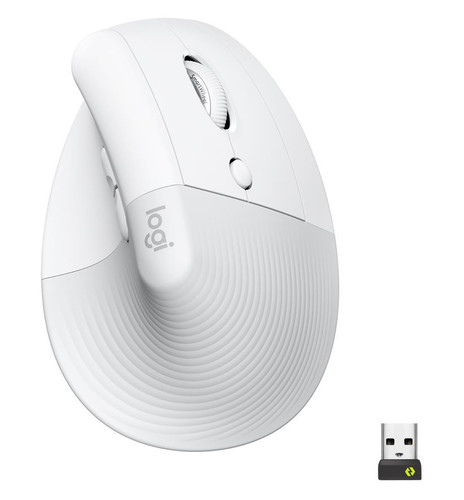 Logitech Optical Wireless Mouse Lift White Right Handed 910-006475