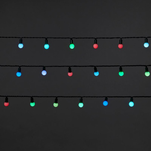 Christmas Lights 120 LED, balls, multicolour, in-/outdoor