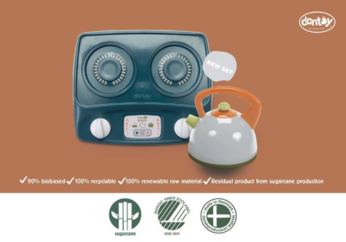 Dantoy BioPlastic Hob & Kettle Playset 2+