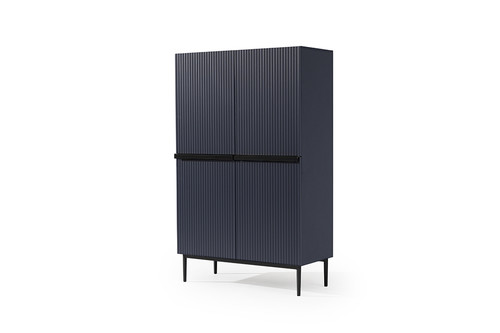 High Cabinet Sideboard Nicole, dark blue, black legs