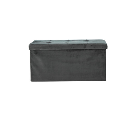 Pouffe Intesi Velse, velvet, black