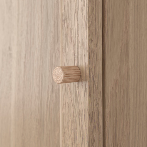 BILLY / OXBERG Bookcase combination with doors, oak effect, 160x106 cm