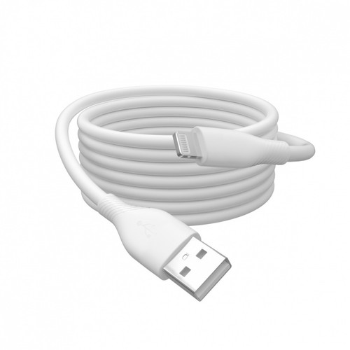 DIGITUS Lightning silicone connection cable, USB-A - Lightning 2m, white