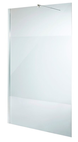 Cooke & Lewis Shower Walk-in Panel Onega 120cm, chrome/pattern