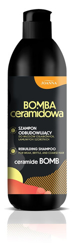 JOANNA Ceramide Bomb Rebuilding Shampoo for Weak, Brittle & Dull Hair 500 ml