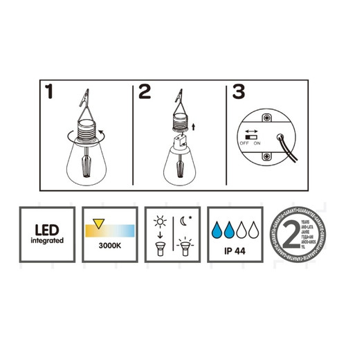 Solar Lamp Bulb with Clip