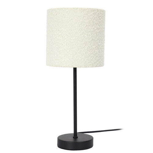 Table Metal Lamp with Boucle Shade