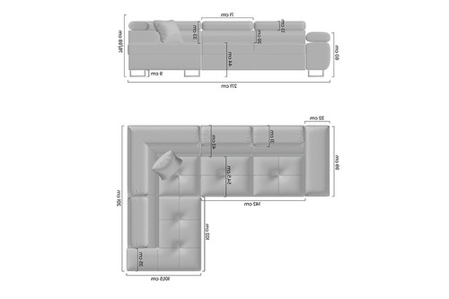 Corner sofa-bed Annabelle, left, dark blue