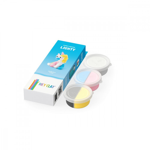 Hey Clay Air-Dry Clay Rainbow Unicorns Lighty 3+