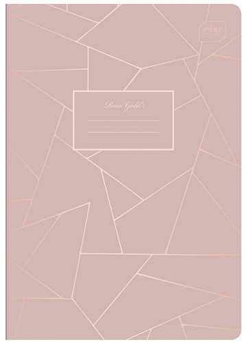 Notebook A5 60 Sheets Squared Metallic Rose 10-pack, assorted patterns