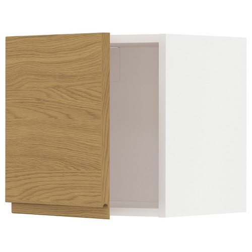 METOD Wall cabinet, white/Voxtorp oak effect, 40x40 cm