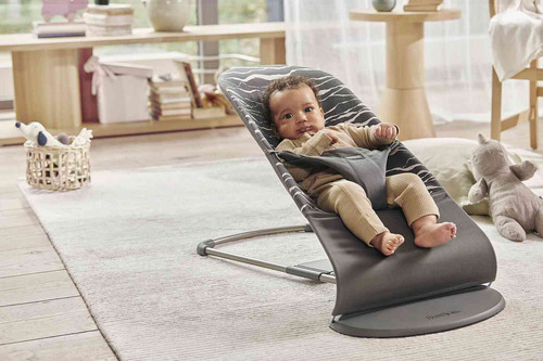 BABYBJÖRN Bouncer Bliss, Anthracite/Landscape Print, Cotton 0+